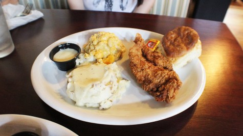 Nothing says southern cooking like fried chicken, mac and cheese, and mashed potatoes. 