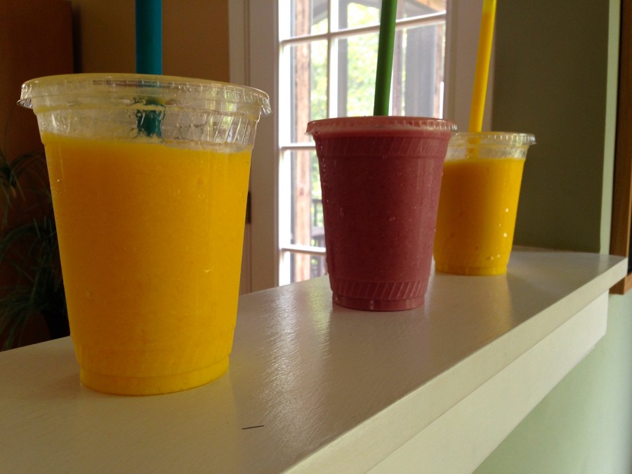 In order, the Kosmic Mango, the Daydreamer, and my own creation. Each smoothie brought its own pros and cons to the table, but overall, I was not significantly impressed.