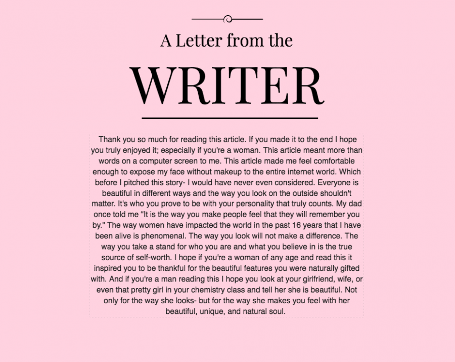 a letter from the writer