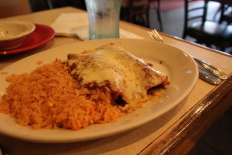 Shambaugh ordered the Special Lunch #2 which came with a serving of rice and an enchilada.