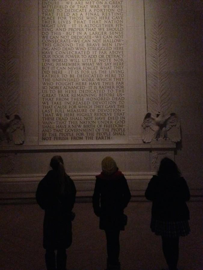 A group of middle school friends reflect on the powerful message behind the Gettysburg Address. Inscribed on the South wall of the Lincoln Memorial in the early 20th century, the address still holds relevance as a symbol of freedom and democracy today. 