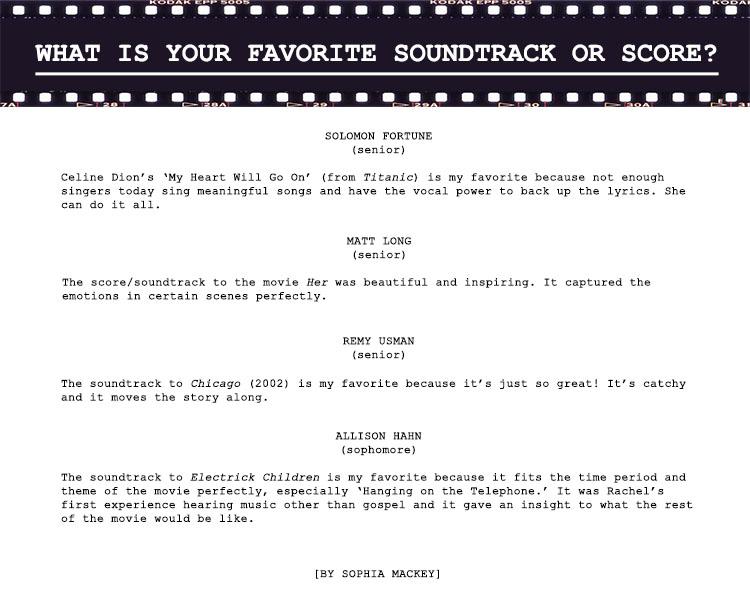 Student quotes on soundtracks