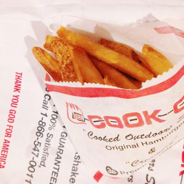 Cook-Out’s tasty fries act as the perfect side for their mouthwatering sandwiches and creamy milkshakes.