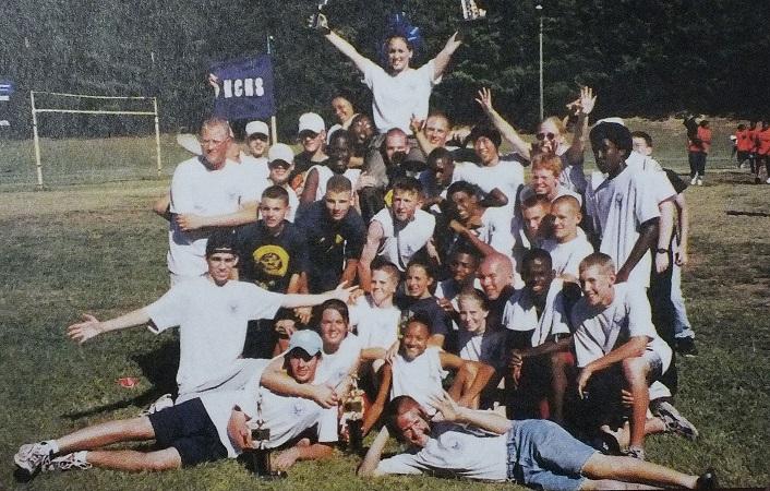 The North Cobb ROTC of 2000 celebrates with spirit after winning a competition. #tbt

