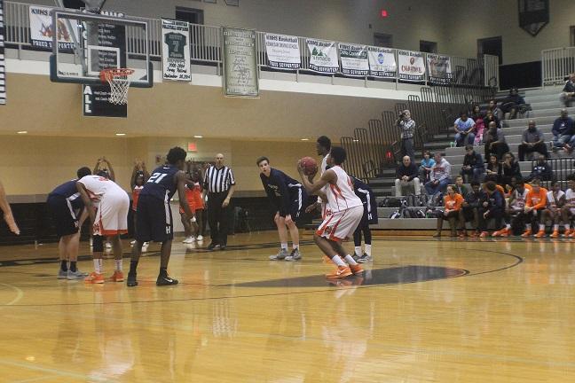 Senior Cedric Council attempts another free throw and sinks it.

