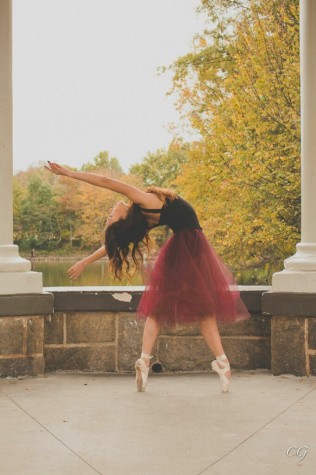 Outside of school, Junior Gina Lee is a dancer. Here she is in pointe form which she started in 7th grade.