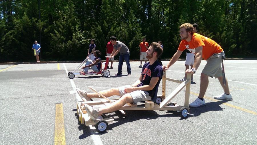 Mr. Cogbill’s Career Technology class racing their homemade go carts as part of their final exam. 