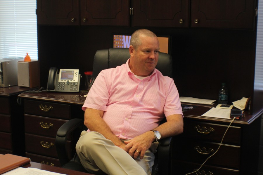 Principal Bucky Horton discusses his plan for the upcoming school year and the changes that have been made in and around campus.