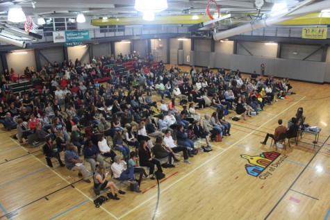 Fans from all over Georgia sit in the Decatur Recreation Center listening to their favorite Youtubers and author speak. 