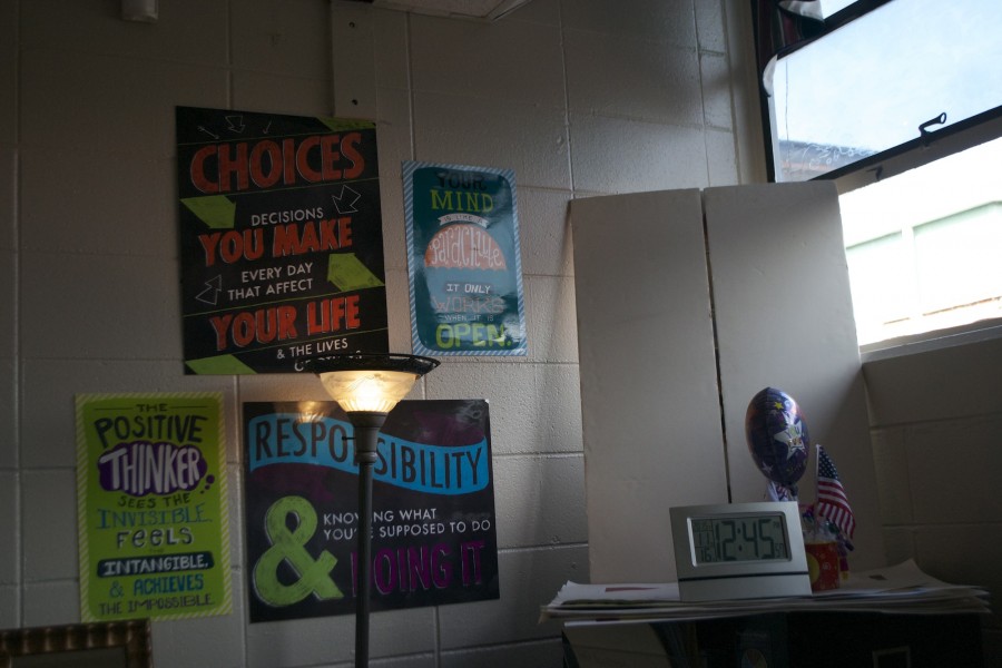 D’Arcy’s walls showcase encouraging words, seen instantly as one walks into her office. 