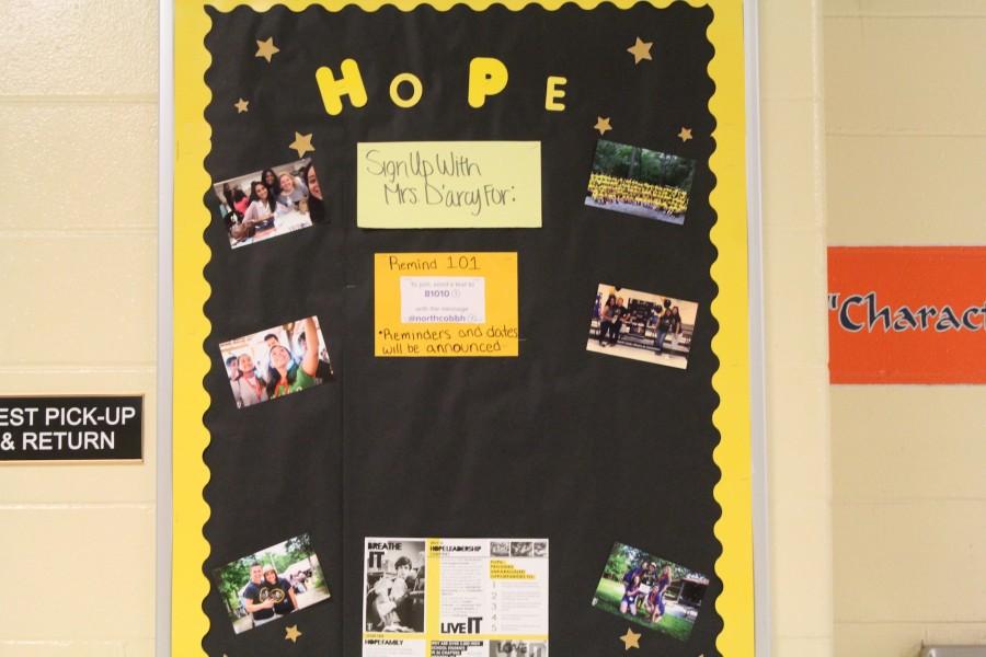HoPe is a non-profit organization that works with high school students to motivate them through leadership, education, and various forms of community service. Hope meets every second Wednesday of every month in the Media Center from 3:30 to 4:30. Speak with Ms. D’Arcy to learn more about HoPe and how it influences the future of NC students.  