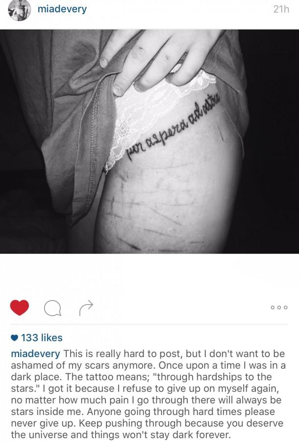 Mia Devery’s instagram post recounts her journey through depression and exemplifies her strength. 