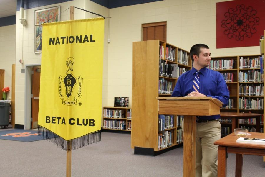 Along with the certificates, inductees were presented with a pin by O’Connor, another sign of recognition as a National Beta Member of 2016. “I am glad I get to represent the Beta Club, especially on a national level,” confirms senior, Betsy Benavides. 
