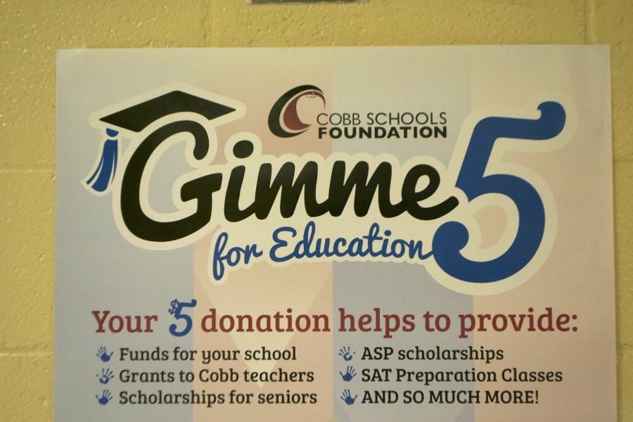 NC is participating in the Gimme 5 for Education campaign and urges students and parents to donate $5. The money collected goes to the Cobb County Foundation and to our school! All students who participate will have a chance to win two tickets AMC Movie tickets. Give a high five to education!