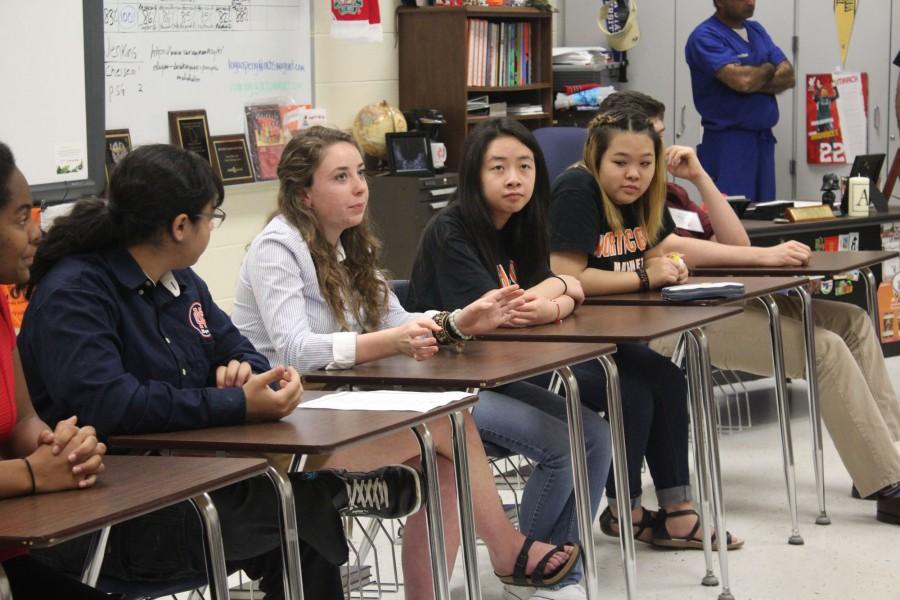 Leighann Raksasouk, junior in the NC magnet program, spoke on a student panel featuring other students from various grades in the program. Feeling the night proceeded successfully overall, “we showcased well that we have a lot of diversity and the different routes you could choose.” Raksasouk said.