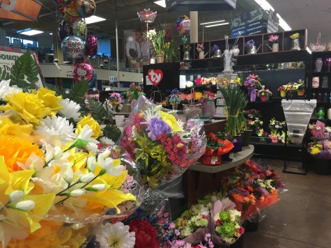 The Kroger Florist center offers an assortment of flowers, ribbon colors, and bracelet sizes to choose from.