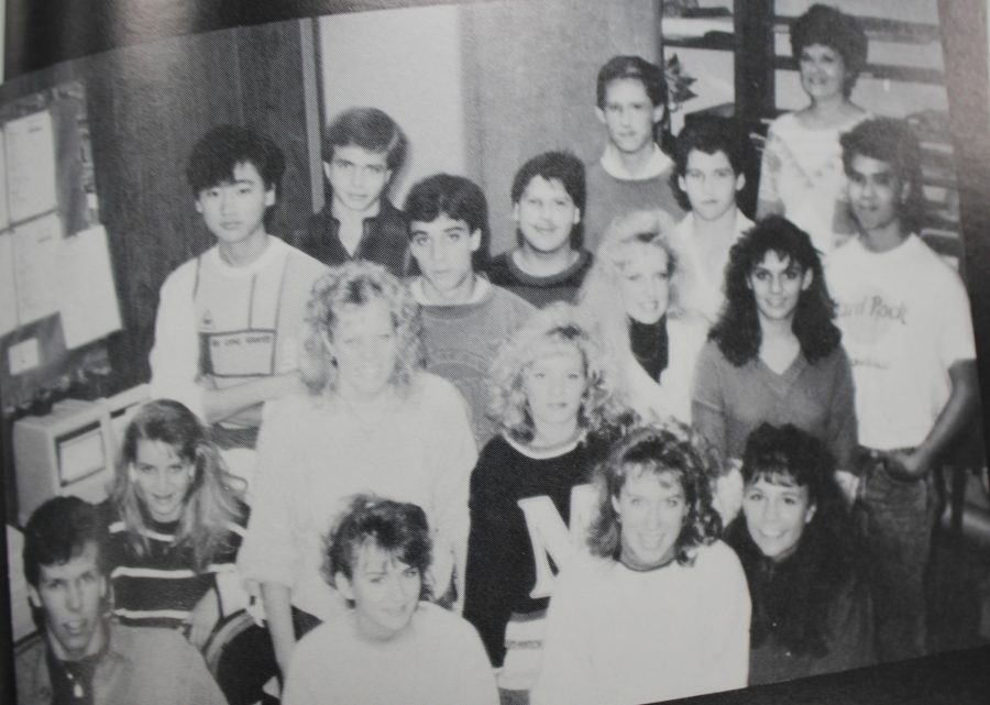 The NC Newspaper Staff from 1989 poses for their photo in the yearbook. The staff has remarkably grown in size since this year.
