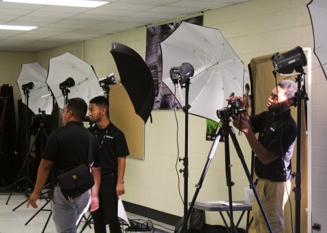 Cady Studios photographers set their cameras up bright and early, trying their hardest to perfect the lighting and angle of the shot. “Yearbook photos are like a yearly reminder of how much or how little you’ve changed,” sophomore Morgan Brown said. 