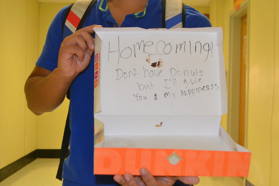 A senior asks out a significant other to Homecoming with an empty donut box. As the dance approaches, North Cobb students channel their creative side to construct imaginative and funny Homecoming proposals.