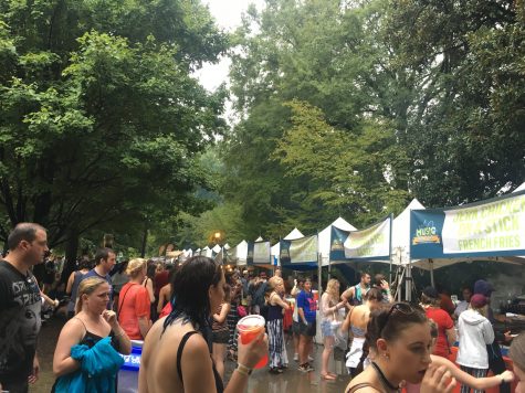  On Sunday, the patchy rainfall angered festival goers.  