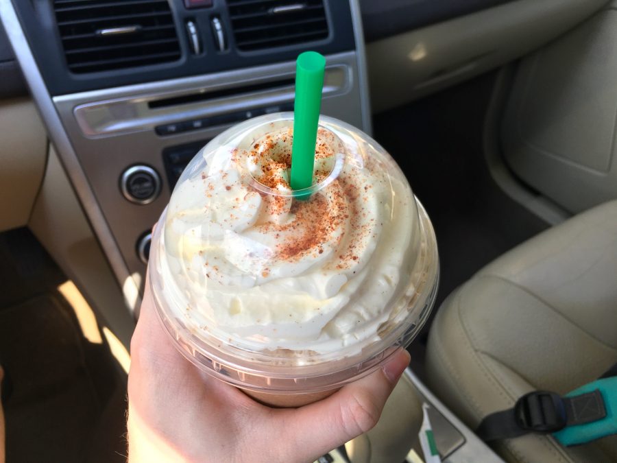 The Mocha Chile Frappuccino features lots of whipped cream and cinnamon on top.