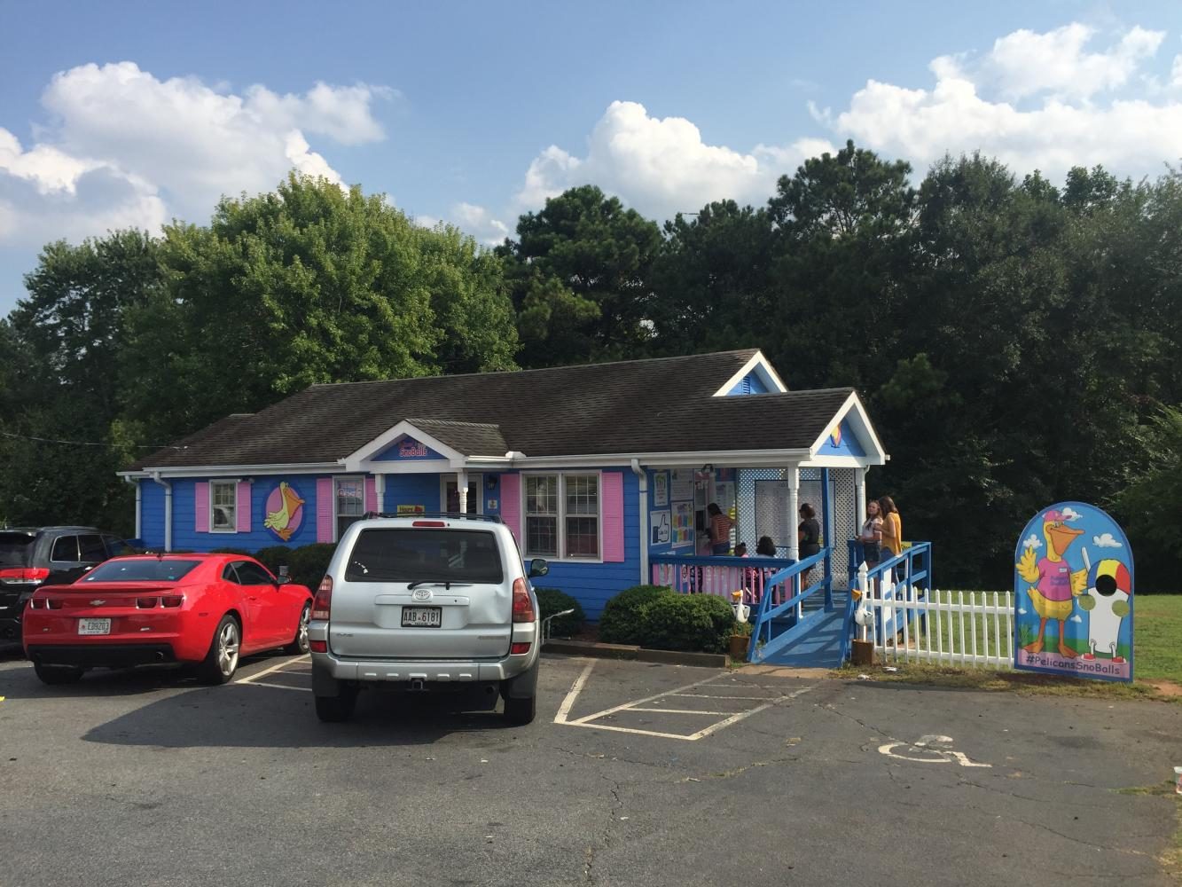 Located off of Old 41 Highway, Pelicans Snowballs offers 100 flavors of snowcones. 