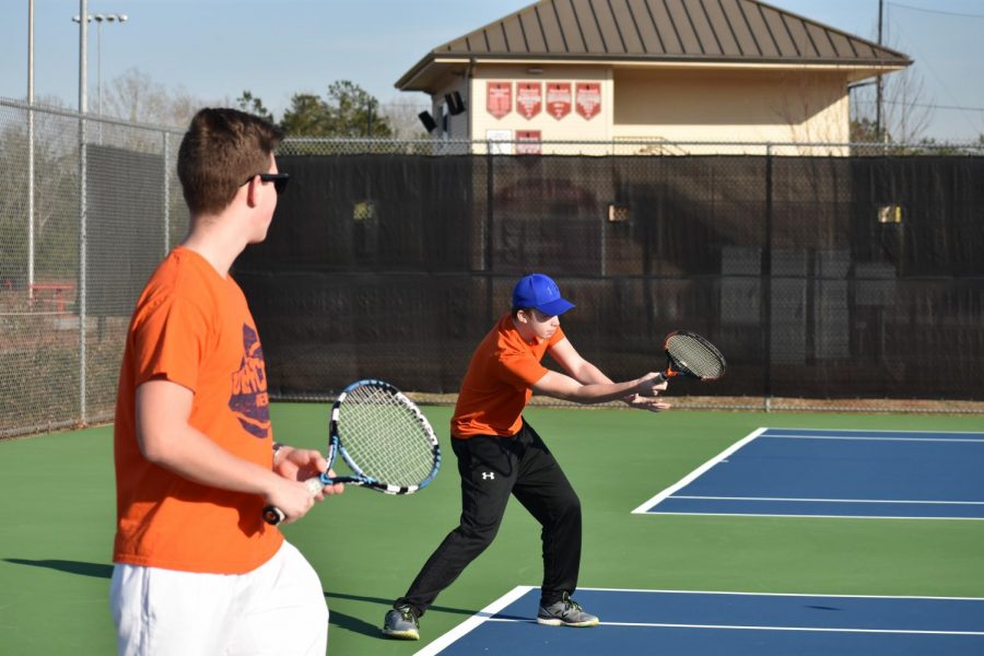The JV boys tennis team will to continue to attend practices and improve this spring season.