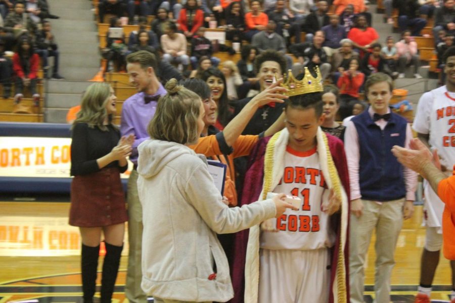Senior Ginji Ozawa received the title through popular vote of the senior class for the 2017-2018 school years Hoopcoming King.
