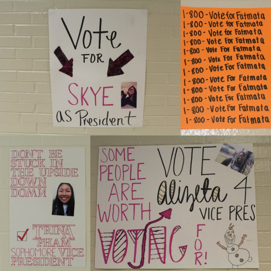  Campaigns for class officer started this week, and students wasted no time putting up their posters around the school. With only a week to advertise, each sign showcases the creativity and dedication of the candidates. The potential class officers also utilized social media to spread their message, creating edits to post on Snapchat, Instagram, and Twitter. 