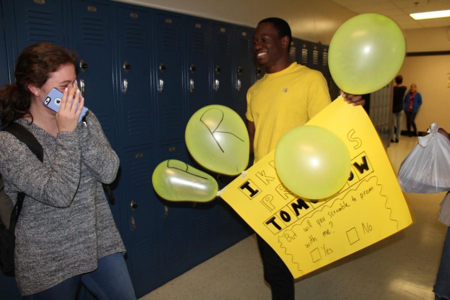Tomorrow NC’s prom commences and the buzz around the school remains palpable! The entire schools seems on edge as late promposals and last minute reservations make there way to unexpecting victims. Before 3rd period, senior Christophe César asked Gabby Gonzalez to attend  the anticipated date for tomorrow. As seen with other promposals, a small crowd formed and the “awhs” from the crowd sounded and there nothing but smiles appeared on onlookers faces. NC’s prom themed the Enchanted Forest starts at 6 pm at Opera Nightclub in Atlanta. 