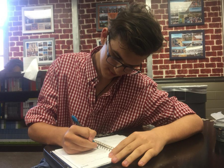 Sophomore Chandler Quaile continues to plan out the rest of his year, creating his schedule around assisting Abrams on her campaign and his recent acceptance into the  month-long Governors Honors Program.