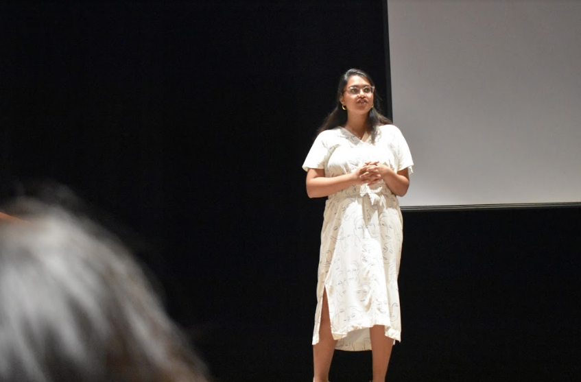 Ms. Johnson, Mr. Evans, and Coach Auld’s junior classes met in the Performing Arts Center to listen to NPR speaker and NC Class of 2012 alumni Adhiti Bandlamudi speak. Bandlamudi spoke about her path as a journalist and what she hopes her future will hold. Juniors valued the information they learned, as it holds significance to their upcoming AP Research projects.