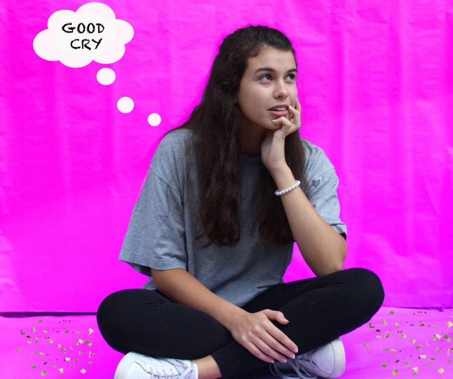 Junior Katie Word reenacts the cover of Noah Cyrus’s first EP, Good Cry. “The album cover is aesthetically pleasing and the music present in the EP fills me with a type of emotion that I cannot express. I can feel that the music is about Lil Xan, however I personally think Miley Cyrus is better,” junior Katie Word said.