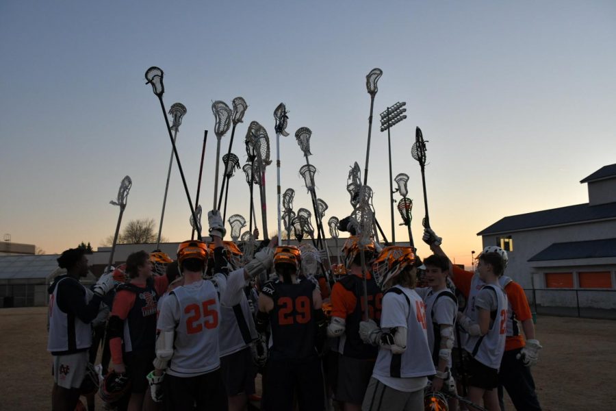 The NC varsity boys’ lacrosse season will end after their last game against Cherokee High School on Friday, April 26. The team plans for and expects to finish out the season with a strong win against Cherokee. During this last game underclassmen will play on the field with their senior teammates for the last time.