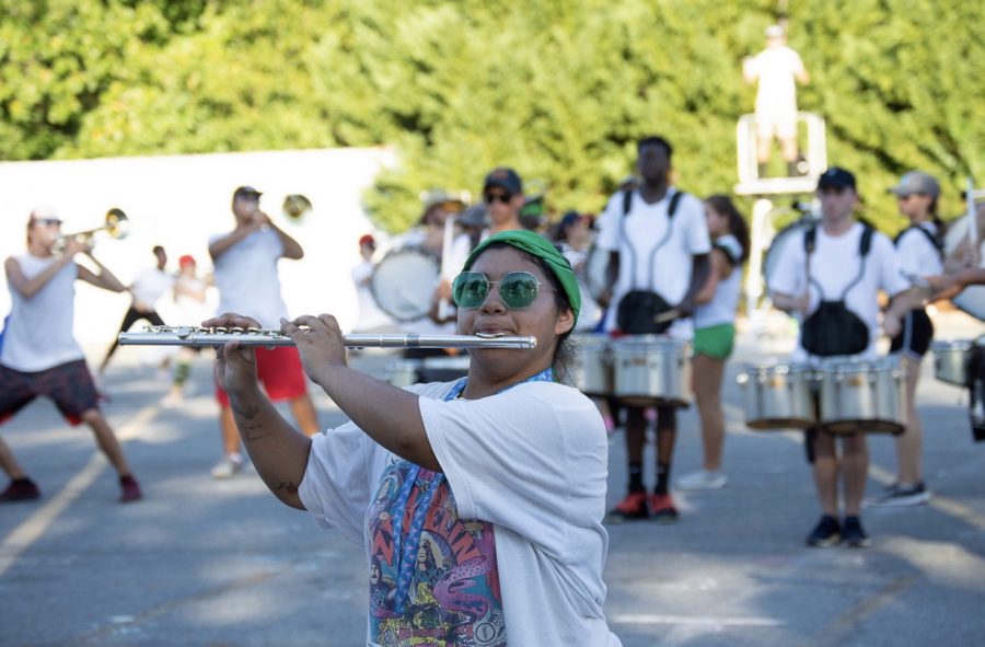 As graduating senior Briana Rohlfs enjoys her last season as a flutist in NC’s marching band, she reflects on what it takes to pull off a successful performance. “There’s a lot of emphasis on being a part of a team because if you’re not there it ruins the whole form. Everyone depends on each other to make the show happen. Without one person the show would be completely different,” Rohlfs said. 