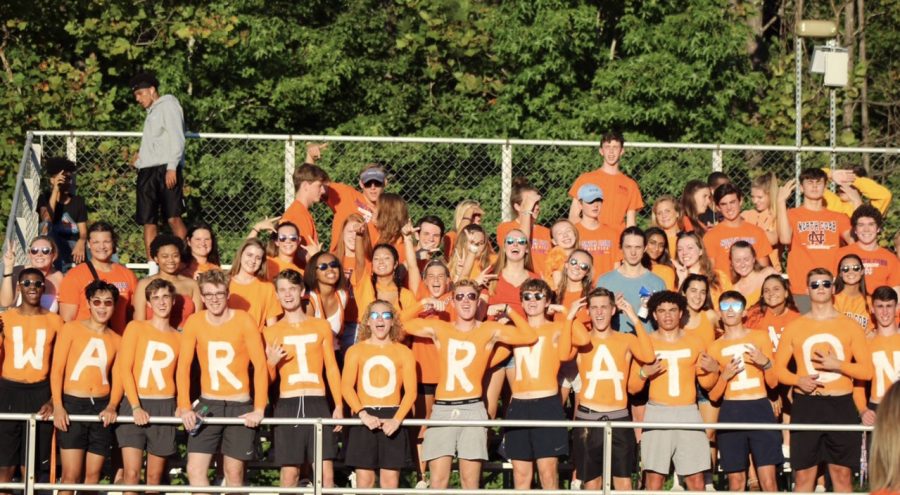 North Cobb Warrior’s Paint Squad celebrated the first of many football games by painting up orange and spelling out the words “Warrior Nation” across their chests. With the official start of Friday Night Lights kicking off August 30, seniors eagerly await what the season holds. “I am looking forward to making memories with my friends while supporting our football team every Friday night,” senior “Paint Girl” Kelsey Dunn said.