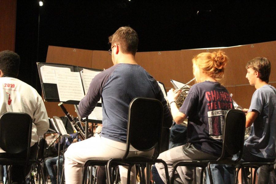 The NC band performed their fall concert in the PAC on Tuesday, October 29. All the band classes combined and performed together for this annual concert.