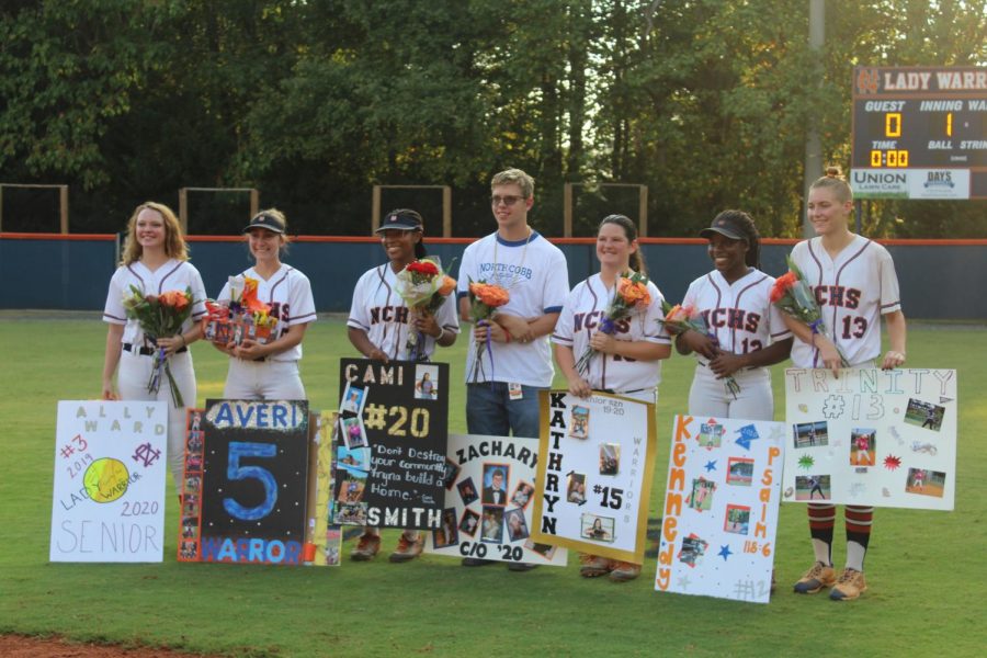 NC Lady Warriors faced off against the Hillgrove Hawks on their Senior Night Tuesday, October 1, 2019. Though the Warriors walked away with a loss, the defense filled the game with amazing plays, and they will walk into their next game with their heads held high. “Some of us have been playing together for five or more years and we created lifelong friendships and memories. Sometimes good things shouldn’t come to an end,” NC senior varsity softball player Kathryn Bywaters said.