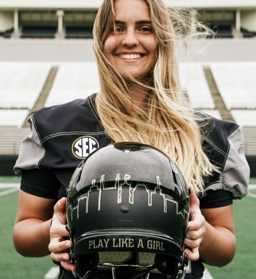 Sarah Fuller recently made history as the first woman to play in a Power 5 football game. The Vanderbilt senior plays on her schools soccer team, and embraces her new role as place-kicker for their football team. Fuller’s accomplishments inspire young girls around the world, and Vanderbilt’s interim coach, Todd Fitch, will continue to use her talents to benefit the team. 