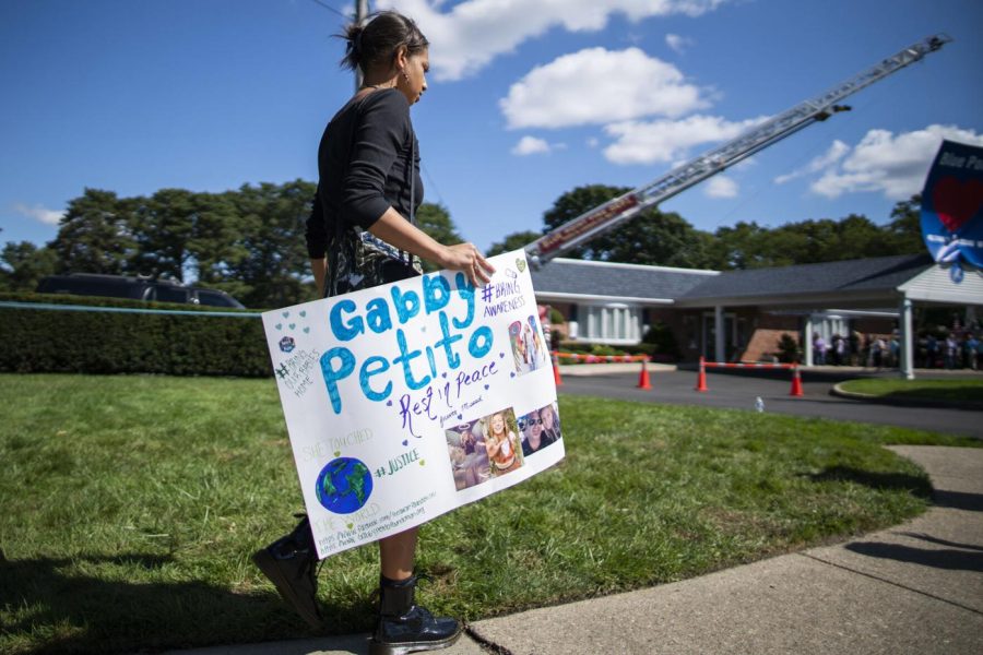On September 26th, hundreds of mourners congregated in Holbrook, New York to pay their respects to Petito. Fire trucks positioned themselves on either side of the funeral home as everyone filed into the building. Posters also hung from a chain link fence adorned with pictures of Petito and messages, focusing on one primary statement made from her aunt in a letter: “She touched the world.”