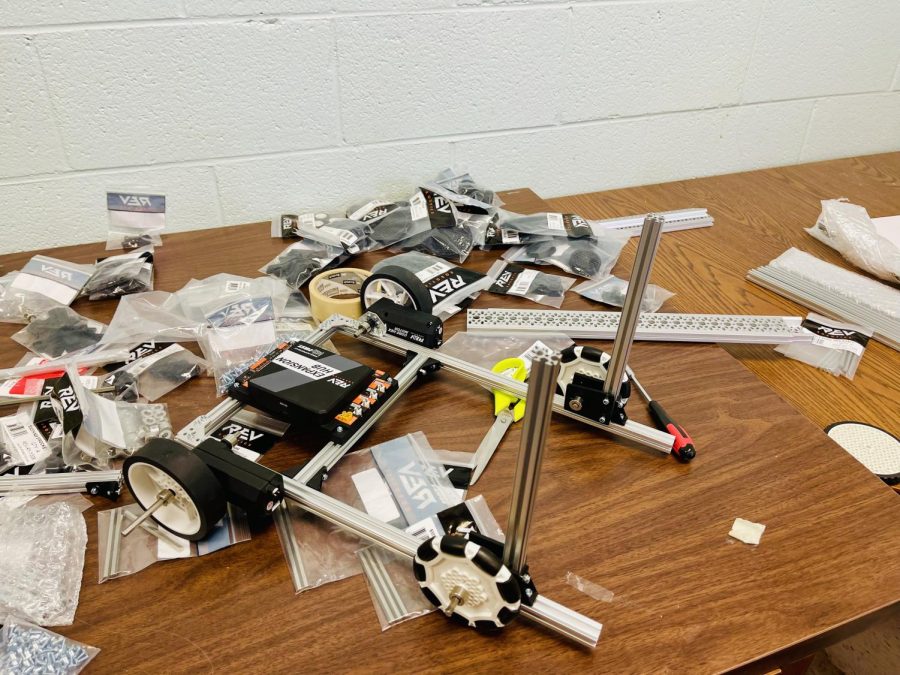 The new Robotics club uses REV robotics equipment to create their innovations. The club applied to many grants to afford their equipment and software. Now, they finally obtained the green light to create robots. 
