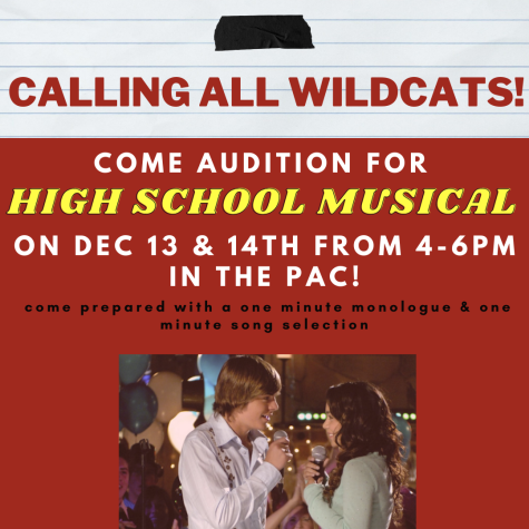 NC Standing Ovation invites students in all grade levels to Audition for their annual musical on December 13 and 14. This year, NCs theater department decided to put on the iconic musical: High School Musical. Auditions next week will allow Director Candice Corcoran to perfectly cast the musical. Students planning to audition should prepare a one-minute monologue and one-minute excerpt of a song.