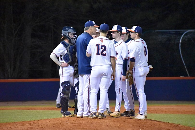 The+NC+varsity+baseball+team+began+the+season+determined%2C+and+they+hope+to+continue+to+excel.+Players+huddled+at+the+end+of+the+game+to+celebrate+their+successful+start.+%E2%80%9CWe+lost+a+few+seniors+last+year+but+a+lot+of+us+are+back+and+ready+to+win.+The+scrimmage+was+a+great+start+to+the+season%2C+to+get+our+energy+up.+We+are+all+talking+about+getting+a+playoff+game+at+home+during+the+second+season+of+regions%2C+itd+be+awesome+and+we%E2%80%99re+all+excited%2C%E2%80%9D++senior+outfielder+Parker+Pegram+%28%235%29+said.