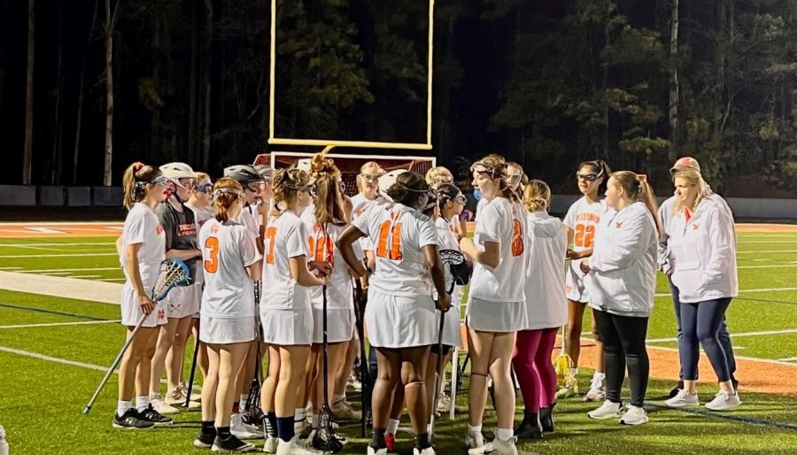 The Lady Warriors varsity lacrosse team faced their first challenge within their difficult division on Monday night. The Lady Warriors stepped down from their winning streak with their loss against the East Paulding Raiders(5-2). Despite the Lady Warriors’ loss, they plan to train harder and expect a positive outcome for the remainder of the season.