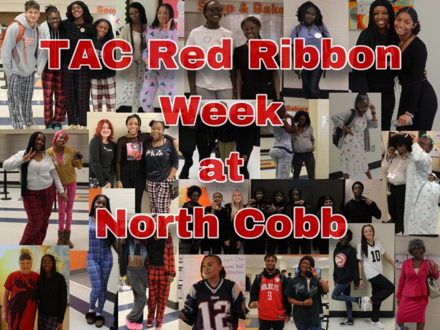At+NC%2C+the+Teen+Action+Council+celebrated+living+drug-free+with+dress-up-themed+days+of+the+week+for+Red+Ribbon+Week.+The+inspiration+for+the+themed+days+rooted+in+attempting+to+involve+students+and+spread+awareness+of+the+risks+of+drug+consumption+and+addiction.+Students+throughout+the+week+supported+the+cause+by+dressing+up+for+each+days+theme%3A+Monday+as+pajama+day%2C+Tuesday+future+career+day%2C+Wednesday+blackout+day%2C+Thursday+senior+citizen+day+and+jersey+day+to+close+the+week+on+Friday.+%0A