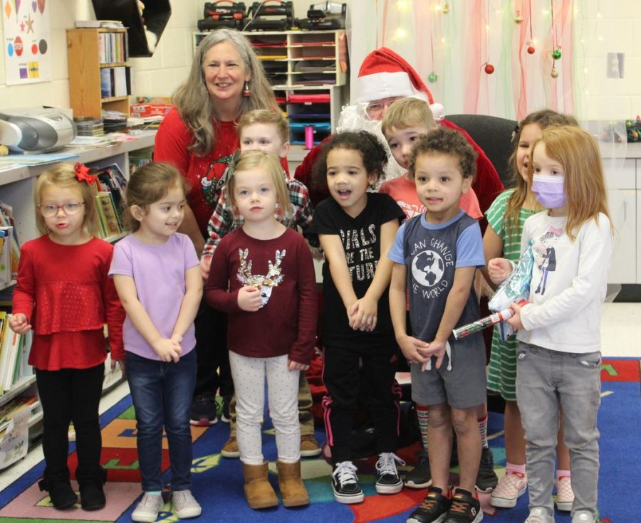 NC’s Early Childhood Education (ECE) teacher Becky Young runs NC’s preschool with the help of ECE students. The fall semester brings various entertaining holidays for the teachers and children to celebrate. Young hosts an event for the preschoolers to meet with Santa and eat snacks for their last day of preschool for the semester December 8.