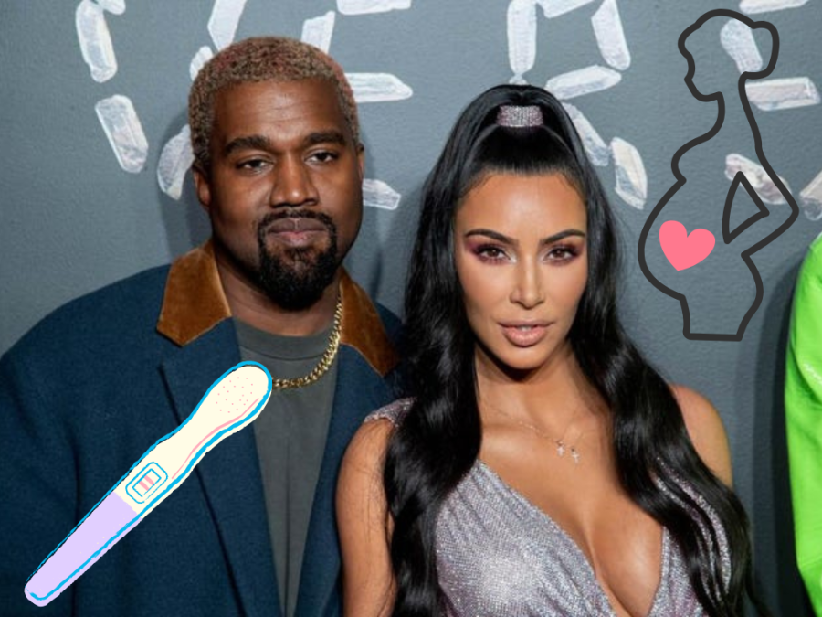 Caption: Kim Kardashian recently announced her pregnancy with an unexpected partner: Kanye West. The two divorced two years ago and their sudden rekindling will shock fans. Kris Jenner and other family members have had suspicions about the two.