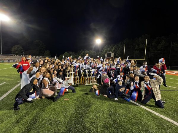 On a chilly competition day, the NC marching band (NCMB) prepared to share their competitive show: “Make Your Mark.” Starting the day strong with rehearsal before the competition, the marching band reviewed important sets within the show to perfect their every move. To cap off the night, NCMB received myriad accolades for its excellence against numerous other bands in Georgia. 