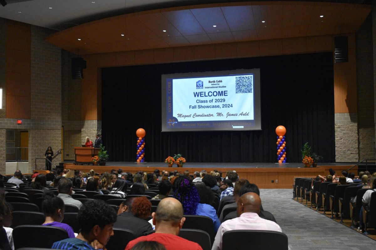 NC's International Studies magnet program hosted an open house for eighth graders from different middle schools throughout the county October 22. With the help of faculty and staff, future magnet students learned about the amazing opportunities the program offers. Magnet coordinator and assistant principal James Auld presented the program's basic offerings to parents and students.