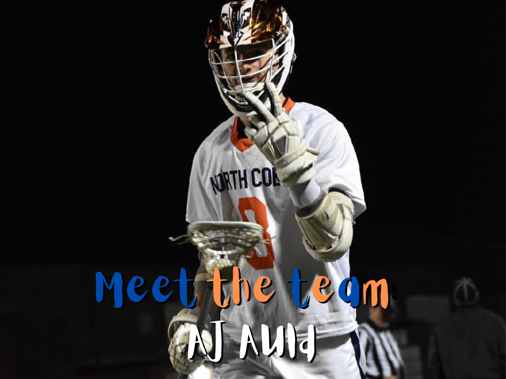 	As he approaches his fourth and final year playing lacrosse at NC, long stick midfielder AJ Auld (8) reflects on his lacrosse experience and plans for the future. Hoping to find the right sport for his high school career, Auld decided to join the lacrosse team his freshmen year and since has improved his skills immensely. He plans to continue to work and learn during his final season at NC as he prepares for his upcoming academic future. 